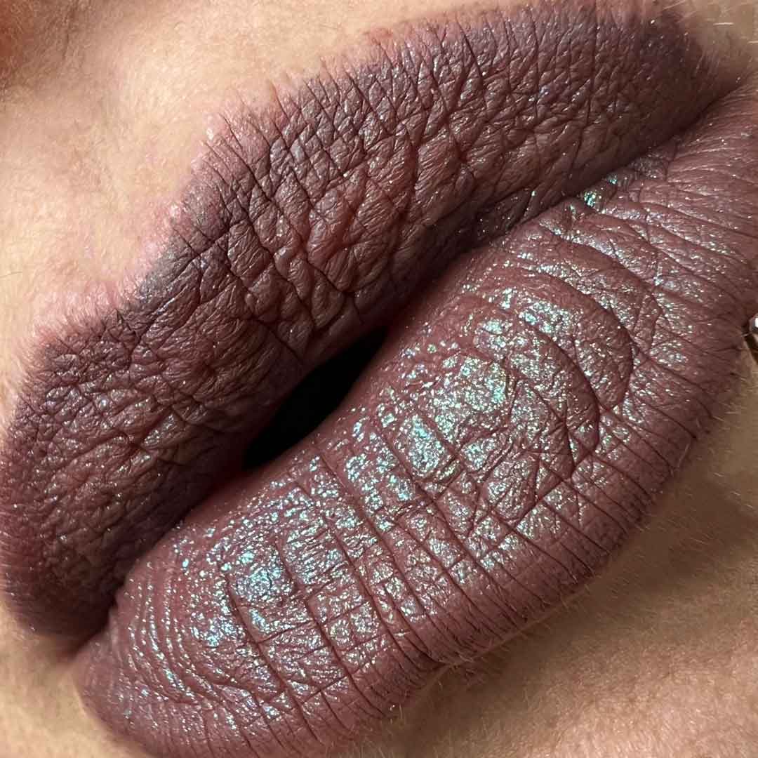 Mint Brownie Matte Lipstick Closeup