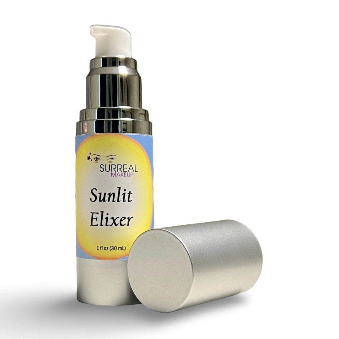 Surreal Makeup Sunlit Elixer bottle on a white background
